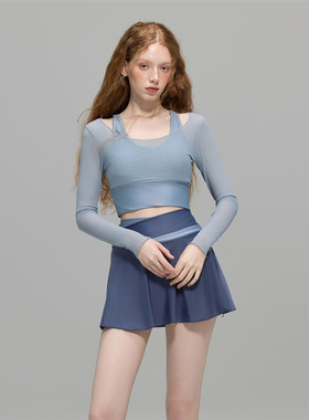 苏拉娜公主两件式泳衣女保守显瘦遮肚裙式2025新款绝美长袖温泉泳