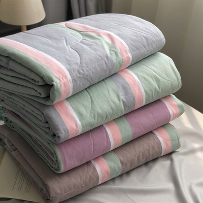 新款老粗布秋冬被加厚被子纯棉面料可水洗纯O棉夏凉单双人冬季宿