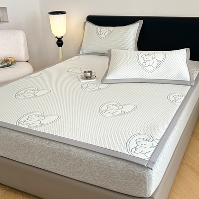 高端夏天冰丝豆豆凉席2024新款夏季软垫a类P凉感床垫可机洗三件套