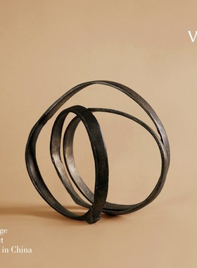 梵其轻奢简约金属不规则环形摆件客厅酒柜桌面创意几何艺术装饰品