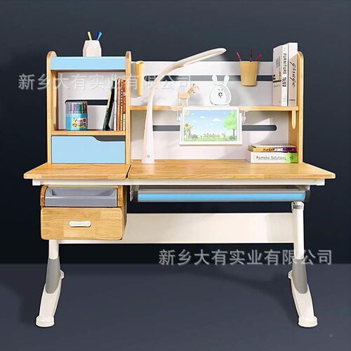 家用纯实木学习桌椅榉木写字桌一件无夹层实木桌面学生课桌厂