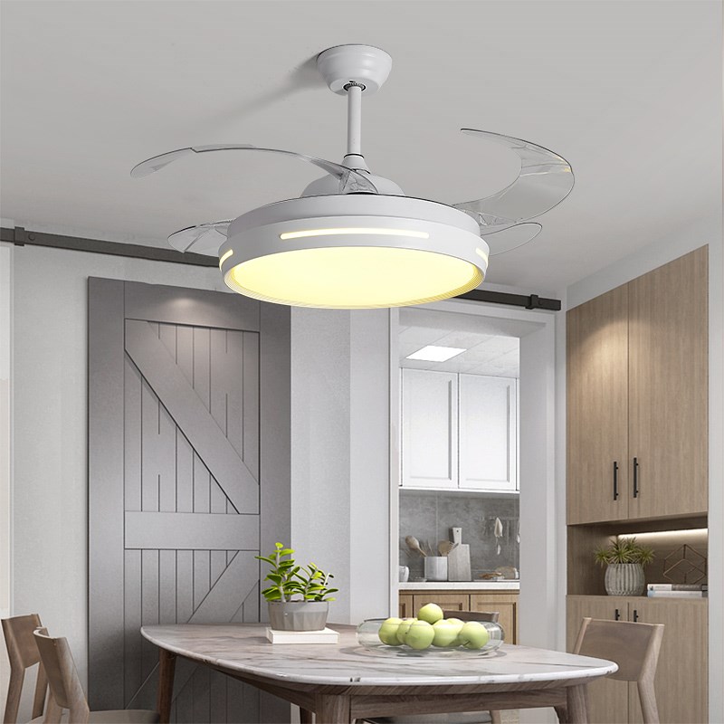 隐形风扇灯吊扇灯客厅卧室餐厅家用简约变频N隐形扇吊顶风扇灯一