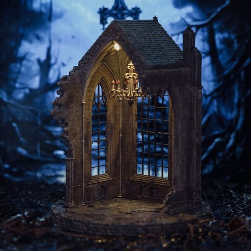 【暗黑系列】迷你修道院场景微缩模型装饰手办摆件  创意礼物