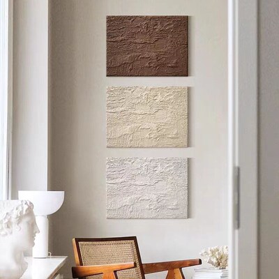 侘寂风手绘e艺术家手绘油画纯手工纯色极简主义抽象画素色日式挂