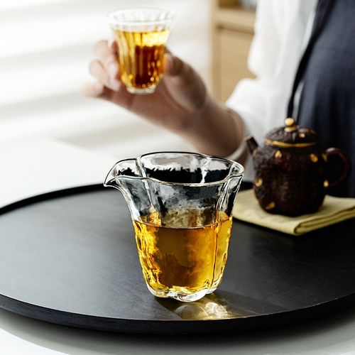 手工高硼硅玻璃公道杯加厚耐热分茶器中式茶海匀杯功夫茶具配件