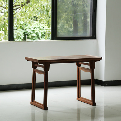 红木书桌活拆画案明式大果紫檀全D榫卯小翘头办公台中式禅意家具