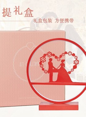 创意结婚礼物新婚天鹅摆件送新人闺蜜卧室客厅实用台灯家居装饰品