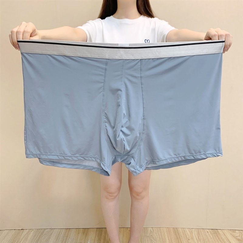 200-300-400斤大码内裤男加肥加大薄款冰丝透气高腰深档平角裤衩