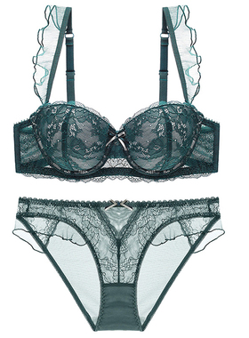 小胸平胸A杯B杯C罩杯p胸罩白色黑色薄款内衣女1/2半杯聚拢文胸套