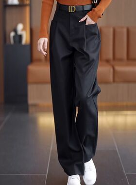 女士西装裤阔腿裤2024夏季新款高级感哈伦裤直筒休闲裤爆款裤子