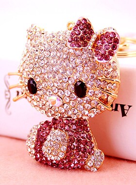 创意可爱卡通超大号小猫咪钥匙扣B女士包包配饰金属挂件钥匙链177