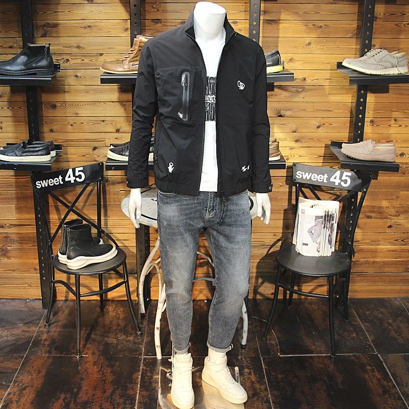 拼接拉链立体口袋男夹克潮流青年户外机能风修身立领长袖外套春秋,男装,夹克,淘宝优惠券,粉丝福利购,淘宝优惠卷