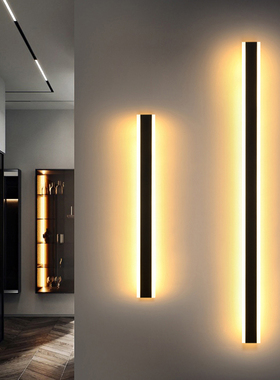 极简长条壁灯卧室床头创意lved过道现代客厅楼梯电视背景氛围墙灯