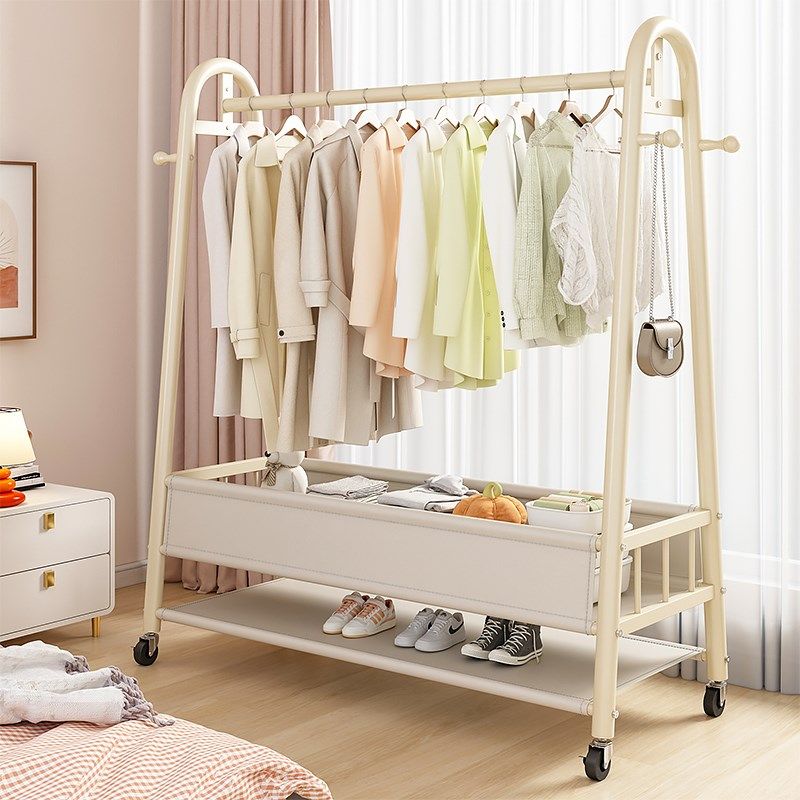 衣帽架落地卧室家用房间挂衣架置物晾衣架移动收纳简易挂衣服架子