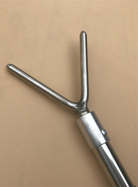 不锈钢V形搭钩衣叉支架 加粗无尖Y形叉子1米 3米O4m5m6m压花伸缩