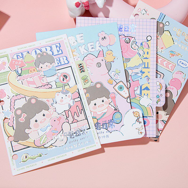 新款手帐套装手帐本贴画可爱少女心手帐本高颜值礼物素材送礼咕咔,文具电教/文化用品/商务用品,手帐/日程本/计划本,淘宝优惠券,粉丝福利购,淘宝优惠卷