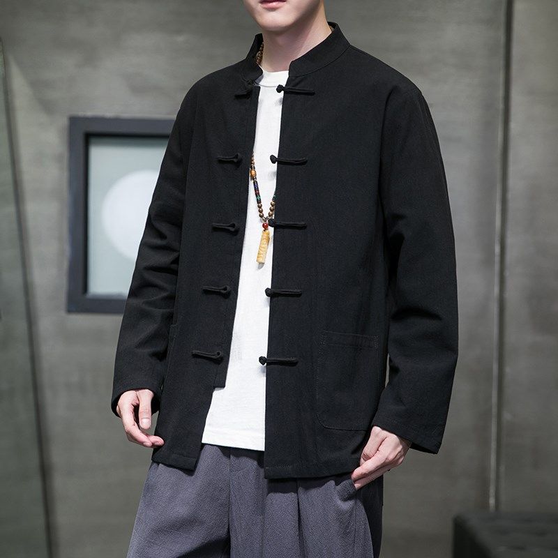 大码男装棉麻衬衣中国风新中式盘扣男士新中式长袖唐装加肥加大,男装,唐装,淘宝优惠券,粉丝福利购,淘宝优惠卷