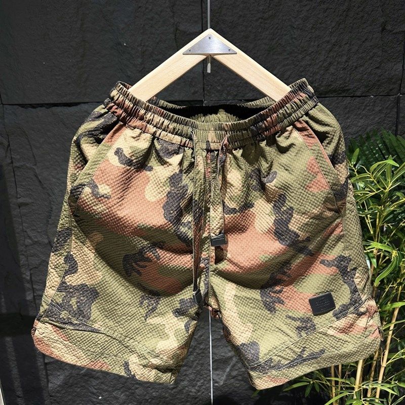 2024夏季迷彩薄款男士外穿短裤时尚百搭宽松透气沙滩裤五分休闲裤,男装,短裤,淘宝优惠券,粉丝福利购,淘宝优惠卷