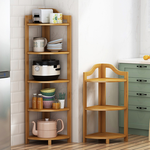 客厅置物架落地多l层三角架家用卫生间浴室墙角收纳架转角花架书