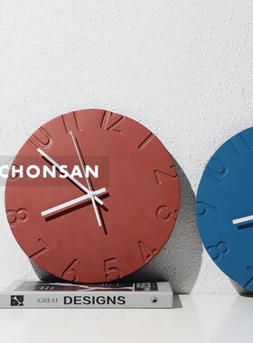 简约现代树脂创意北欧时钟个性客厅家用时尚挂钟简约静音钟表