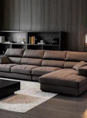 科技布沙发客厅轻奢北欧现代简约乳胶大户型意式极简羽绒沙发2130