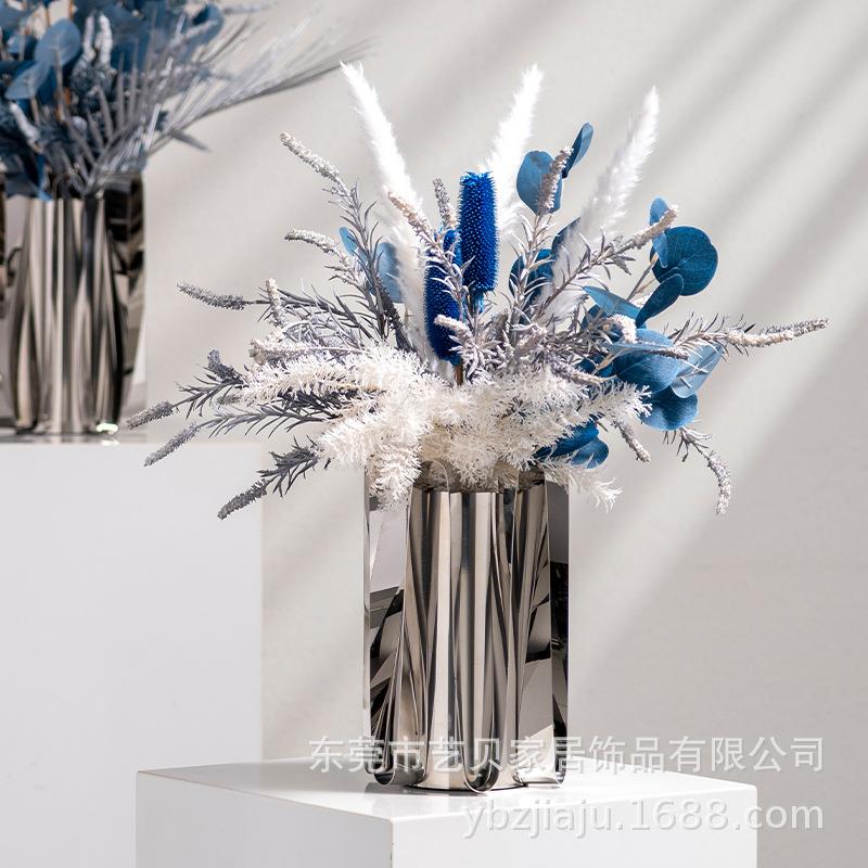 艺贝子高级感现代轻奢仿真花摆件客厅桌面花束假花样板间餐桌摆件