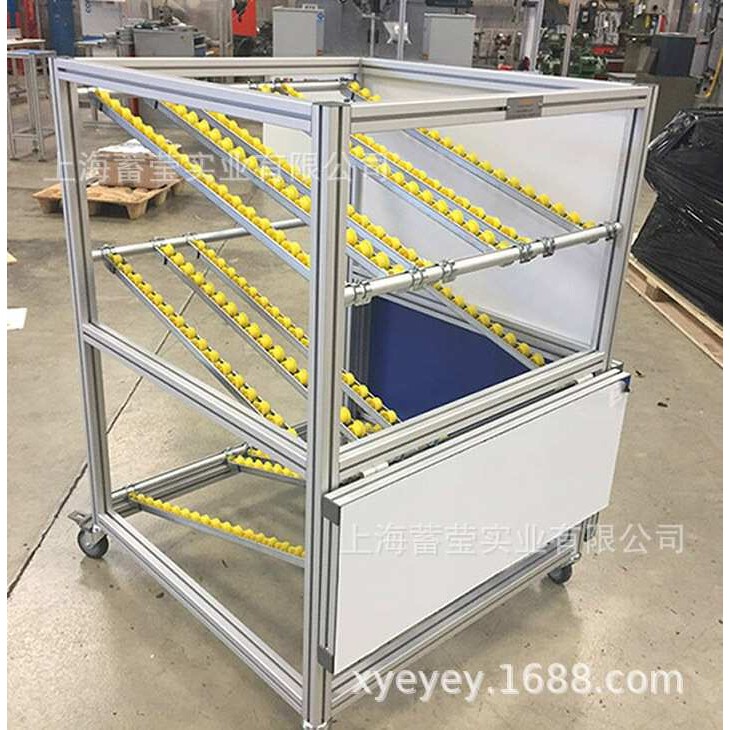 铝型材铝合金流利条货架生产线仓储设备可组装拆卸先进先出