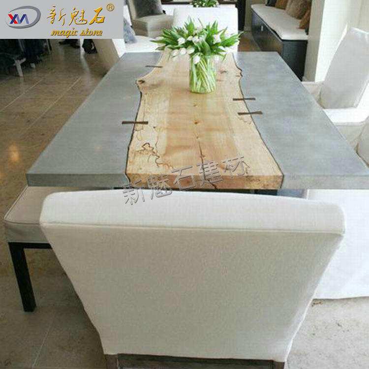 北欧创意水泥餐桌可种绿植桌椅组合居家客厅吃饭桌茶水间休闲桌子