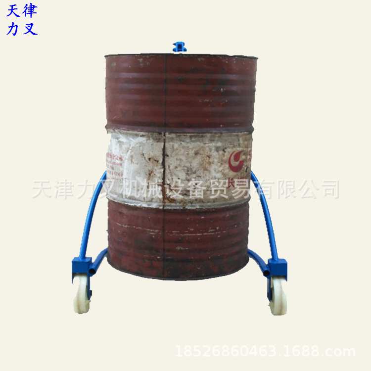 供应COY350KG油桶手推车圆桶手拉车 液压手动油桶搬运叉车
