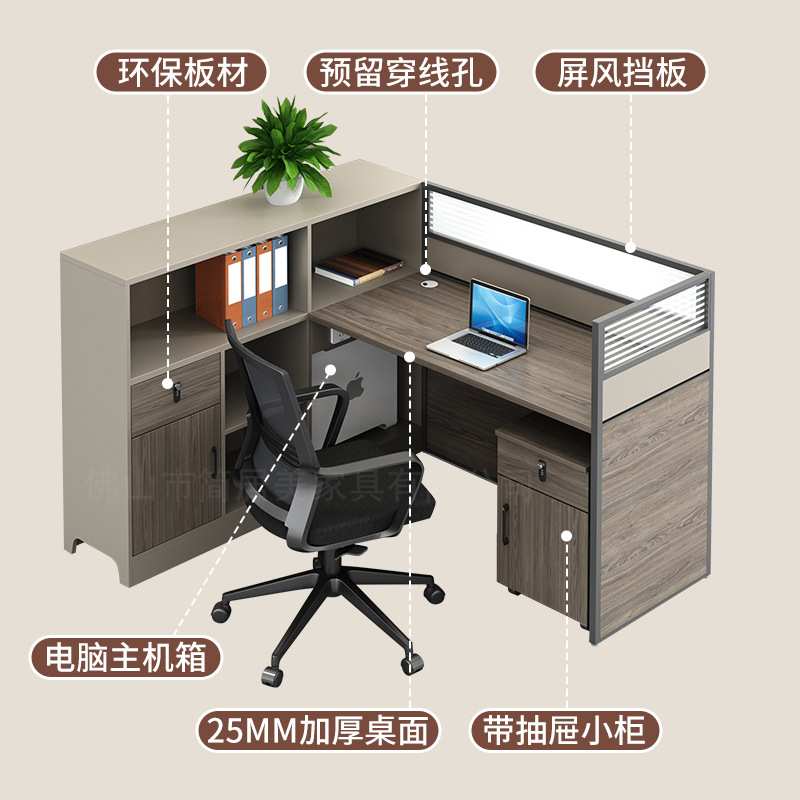 办公室家具职员办公桌椅全套组合员工位1人位办工作桌子2人电脑桌