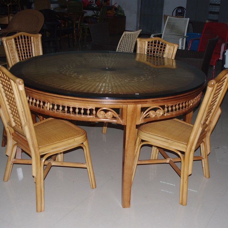 印尼真藤大圆桌h 圆形餐桌饭桌1.2米 1.5米藤编桌椅藤木家用藤艺,住宅家具,玻璃餐桌,淘宝优惠券,粉丝福利购,淘宝优惠卷