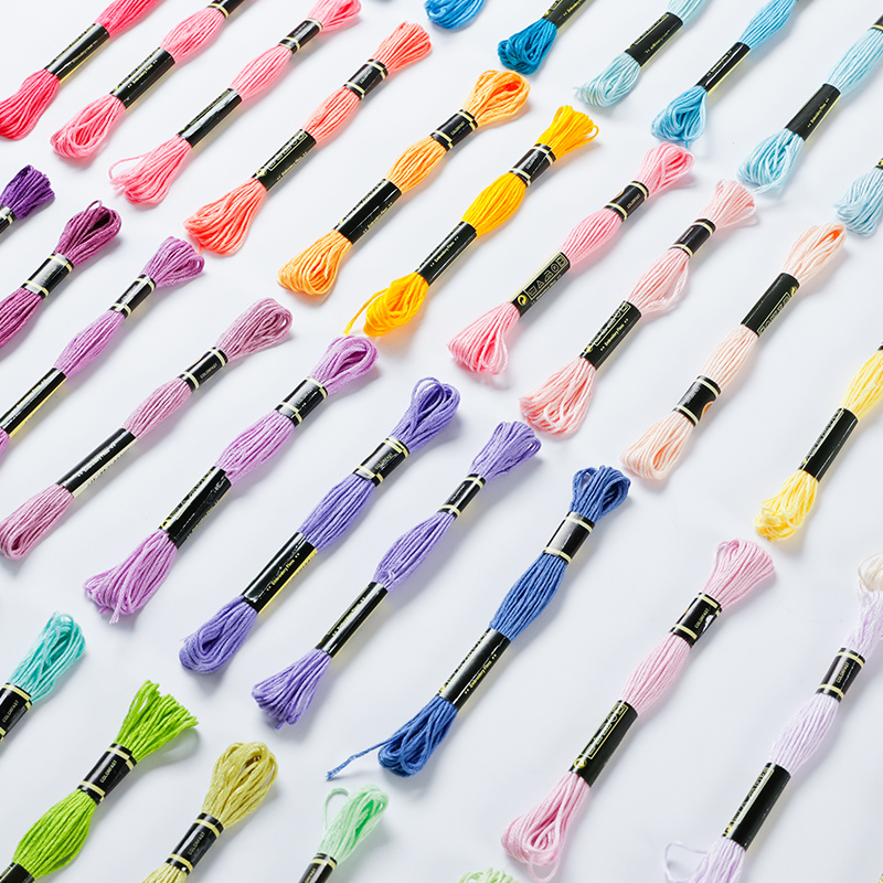 447色套装十字绣线棉线刺绣线配线补线全色全套绣花手工缝补