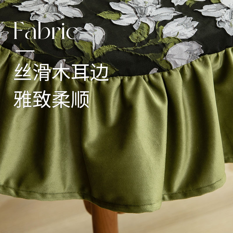 美式餐椅垫轻奢靠枕套高级感桌垫田园椅子屁垫桌旗欧式奢华坐垫