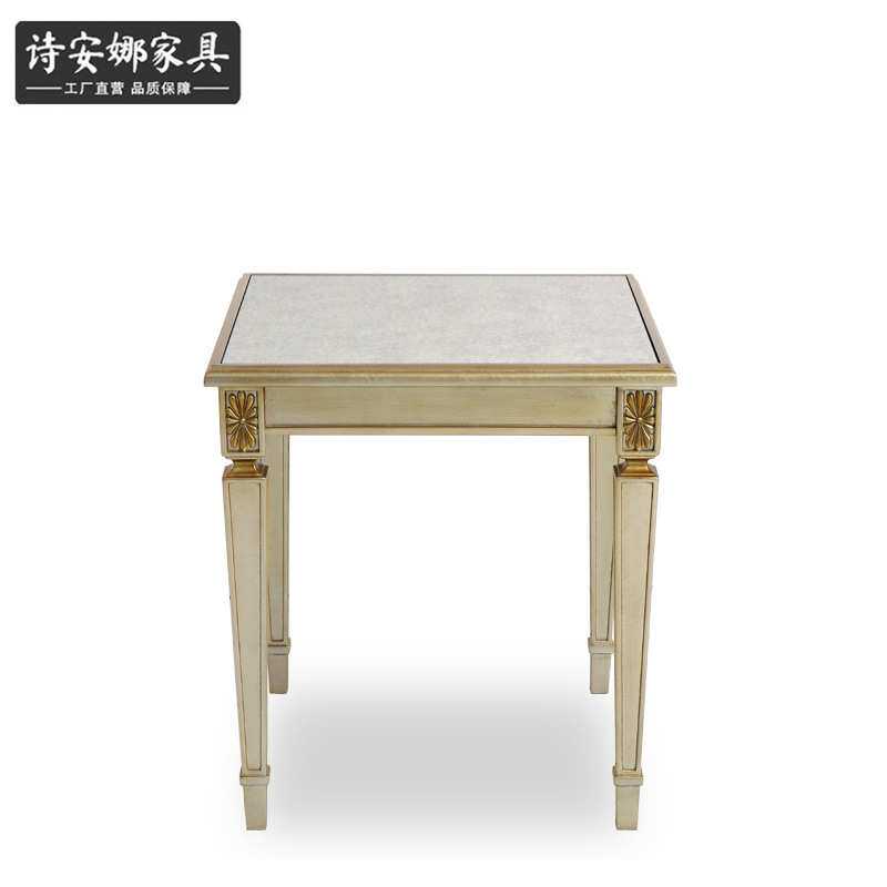 新古典别墅奢华轻奢欧式简约木质角几边几客厅沙发角落小茶几角几