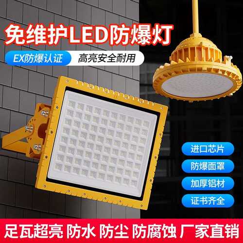 LED防爆灯仓库车间化工厂加油站防腐防水防尘防爆投光灯户外射灯