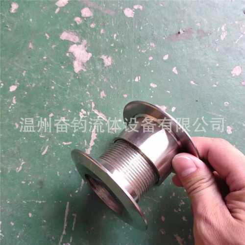 奋钧管件304卫生级不锈钢穿墙套管管接头 管套 内外丝穿墙管