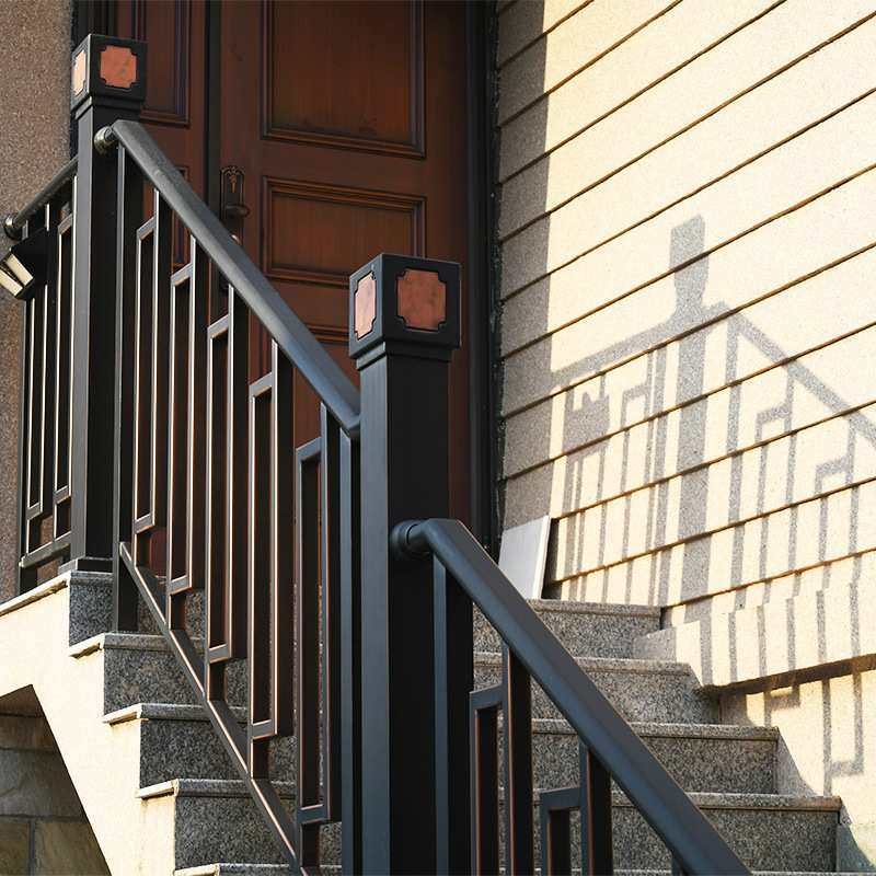 铝合金楼梯扶手庭院围栏新中式别墅小区花园院墙中式栅栏铝艺护栏