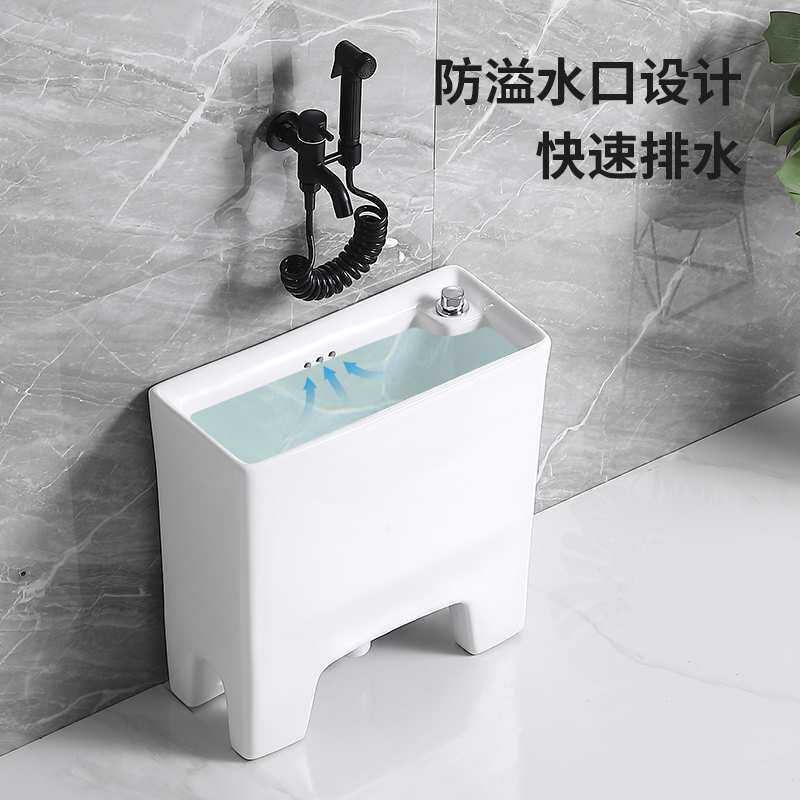阳台高脚拖把池20cm陶瓷带脚拖布池落地式家用卫生间小号洗墩布池