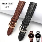 鳄鱼皮表带真皮适用万国iwc飞行员葡萄牙马克17 18男20 22mm