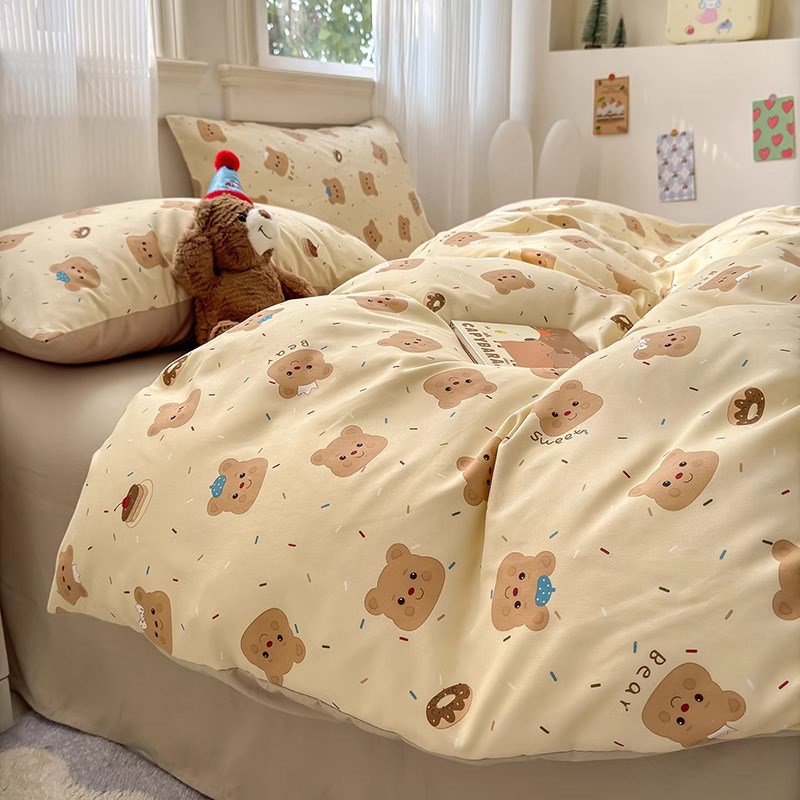 A类学生宿舍床上三件套全棉四件套新款床单被套被罩床笠床品4