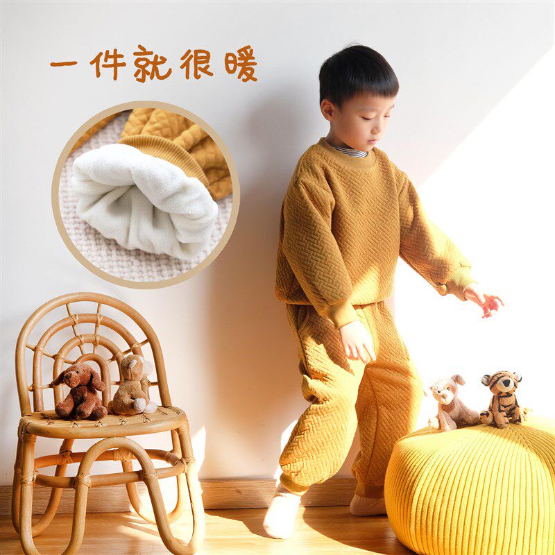 【加绒套装】特惠!超保暖儿童加绒卫衣套装男童女宝宝运动校服