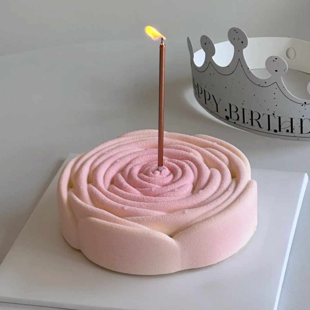 千层玫瑰花慕斯蛋糕模具 情人节DIY爱心玫瑰花朵法式甜点硅胶模具