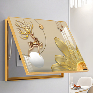 晶瓷画电表箱装饰画总开关装饰画电闸液压支撑杆电表箱遮挡装饰箱