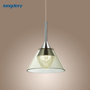 北欧现代简约LED吊灯西餐厅酒吧台奶茶店L鱼线高垂亚克力沙漏吊灯