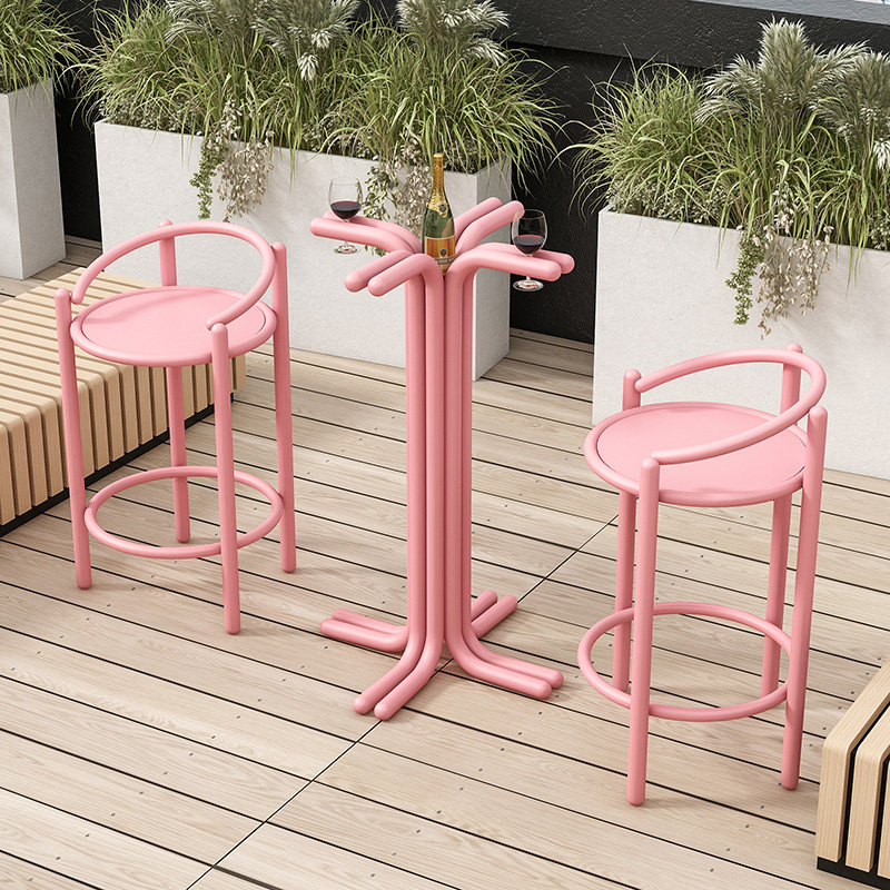 北欧现代简约铁艺酒吧餐桌椅组合网红户外咖啡奶茶店清吧靠背桌椅,商业/办公家具,酒吧椅,淘宝优惠券,粉丝福利购,淘宝优惠卷