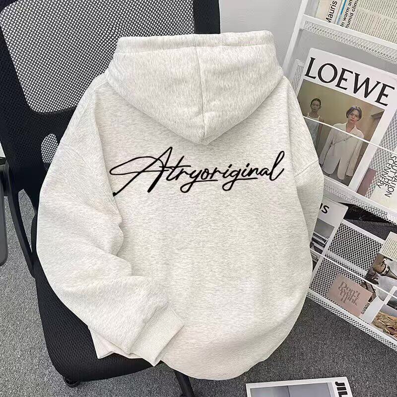 重磅美式复古卫衣2025秋冬高街风新款加绒加厚青少年百搭连帽外套