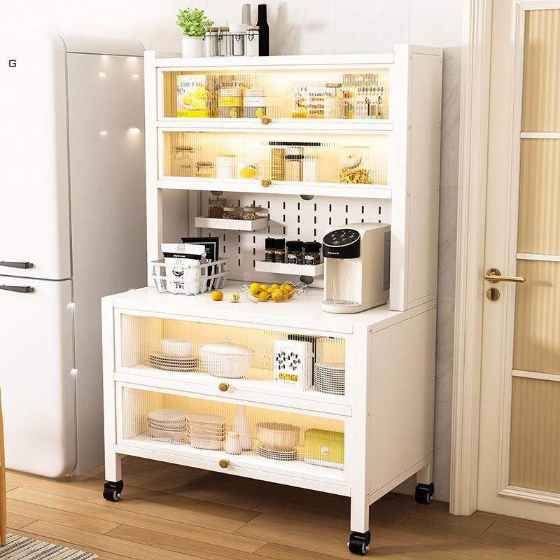 防尘餐边柜厨房置物架多层落地柜小电器微波炉烤箱多功能收纳架子,自行车/骑行装备/零配件,更多零件/配件,淘宝优惠券,粉丝福利购,淘宝优惠卷