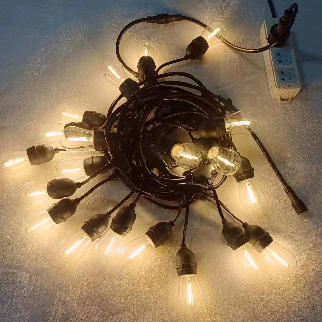 热销户外e27e26環口灯串led节能防水圣诞装饰灯串高压s14欧美灯串