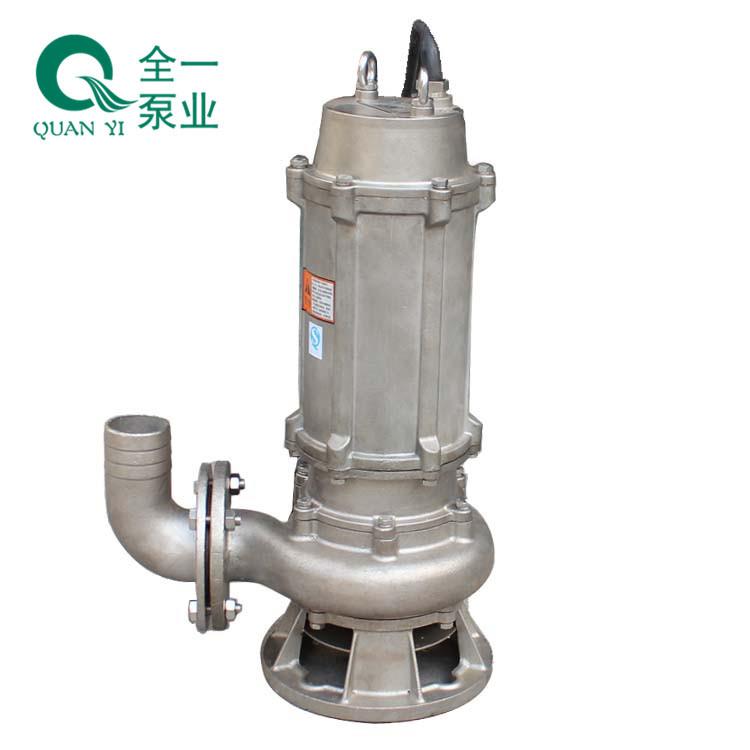 WQG耐腐蚀耐酸精铸加厚304/316不锈钢潜水潜污泵工厂废水提升泵