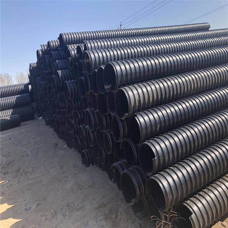 DN500大口径排污波纹管市政工程地埋下水管PE钢带增强波纹管